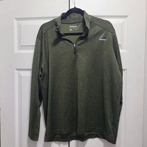 Reebok‎ Green Quarter-Zip Pullover Men XL